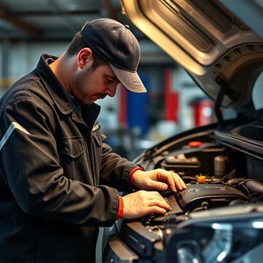 auto technician working