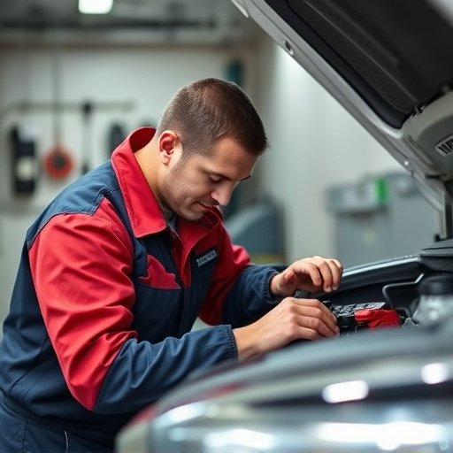 auto technician working