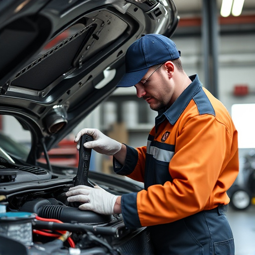 auto technician working