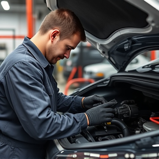 auto technician working