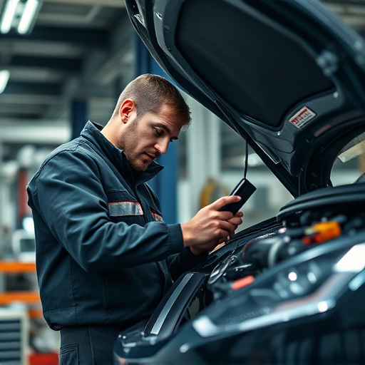 auto technician working