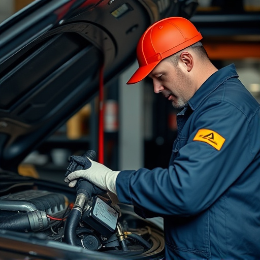 auto technician working