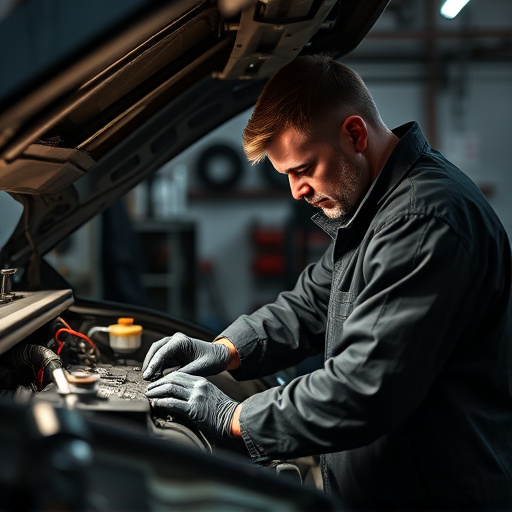 auto technician working