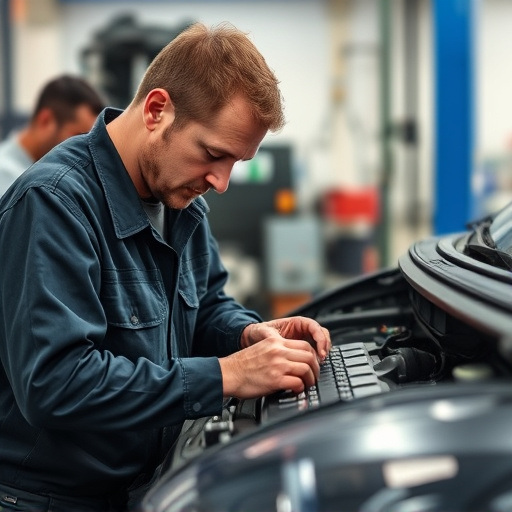 auto technician working
