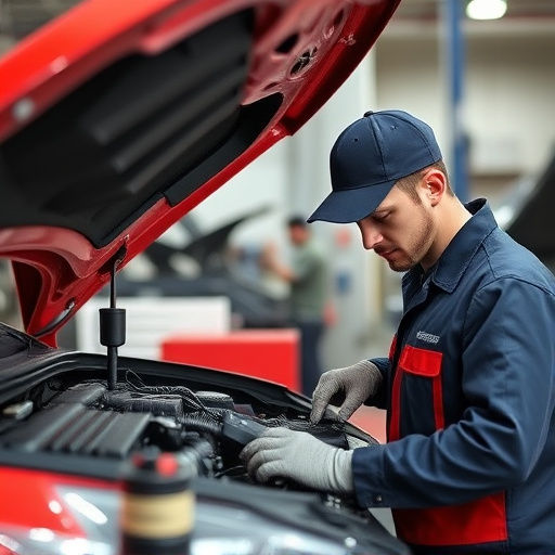 auto technician working