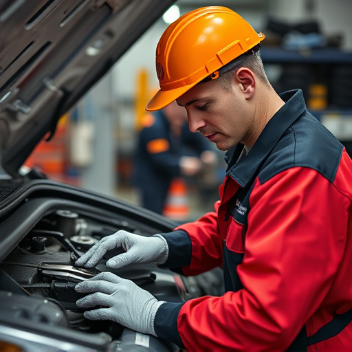 auto technician working