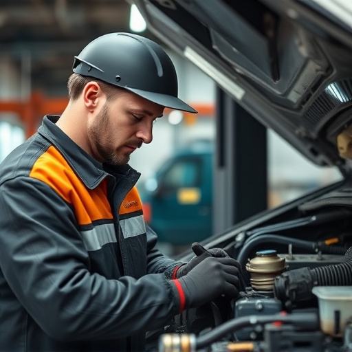 auto technician working