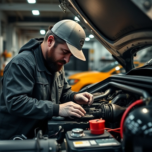 auto technician working