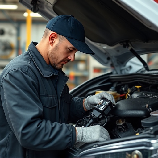 auto technician working