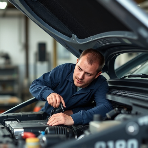 auto technician working