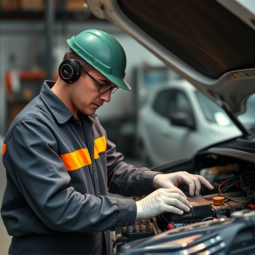 auto technician working