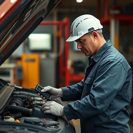 auto technician working