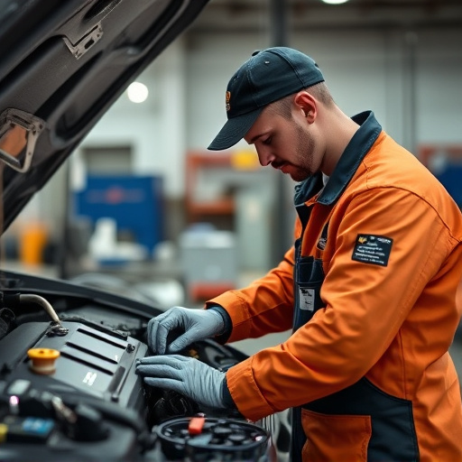 auto technician working