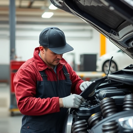 auto technician working