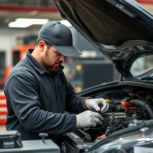 auto technician working