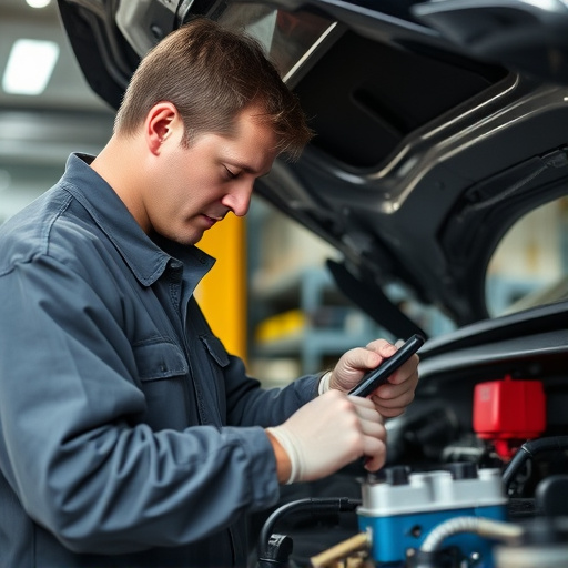 auto technician working