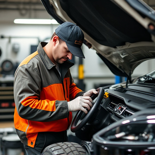 auto technician working