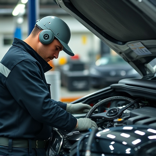 auto technician working