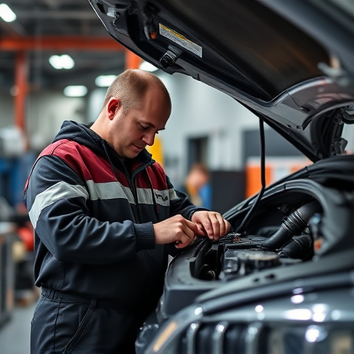 auto technician working