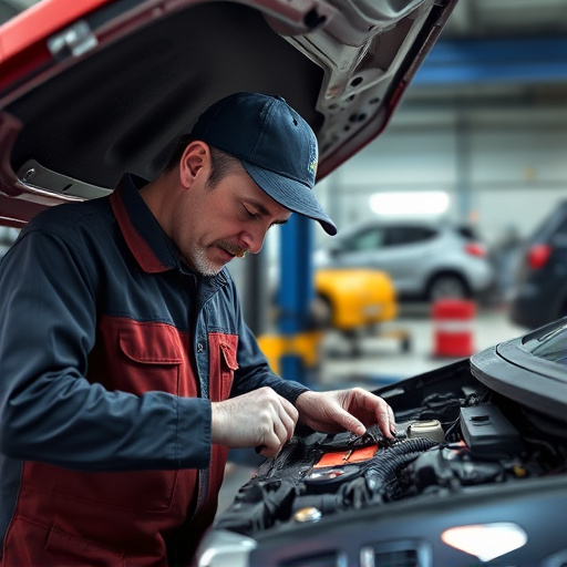 auto technician working