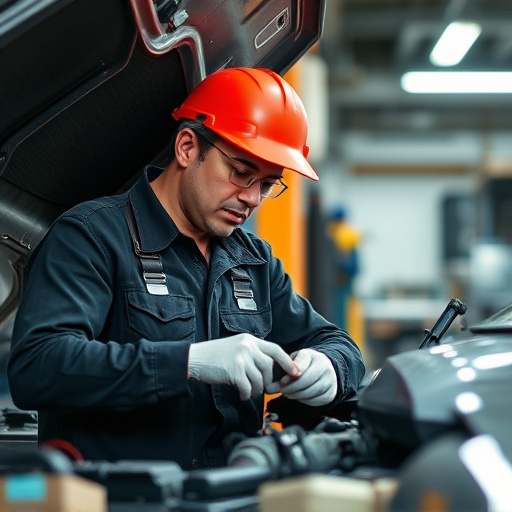 auto technician working