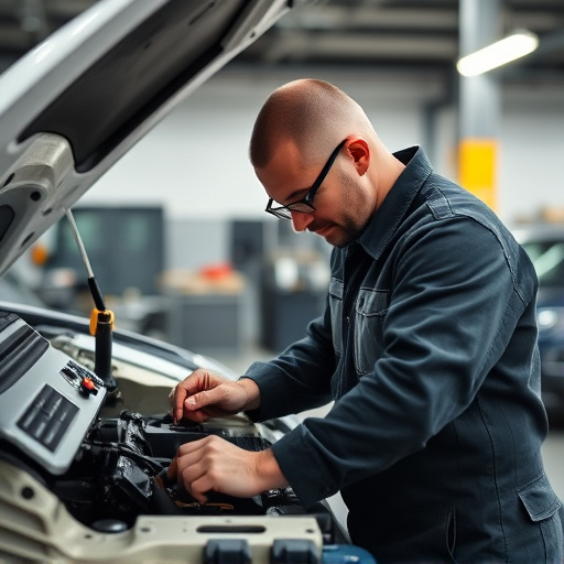 auto technician working