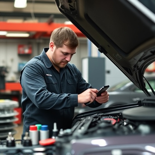 auto technician working