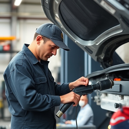 auto technician working