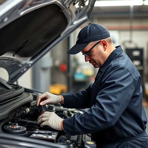 auto technician working