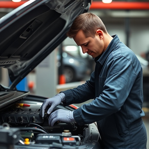 auto technician working