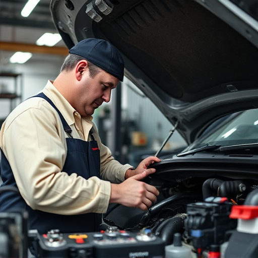 auto technician working