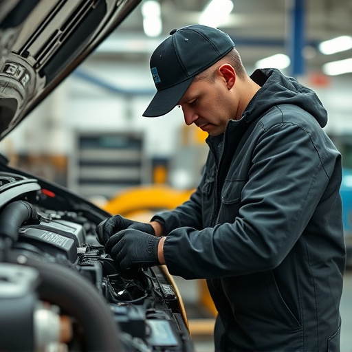 auto technician working