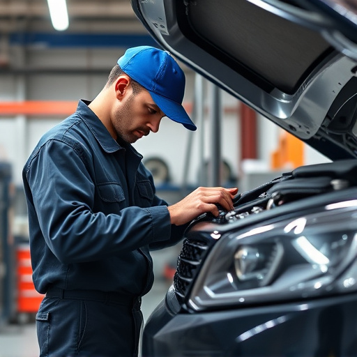 auto technician working