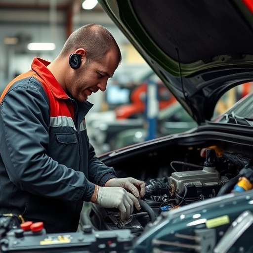 auto technician working