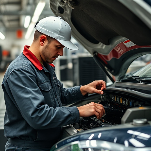 auto technician working