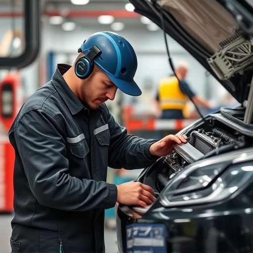 auto technician working