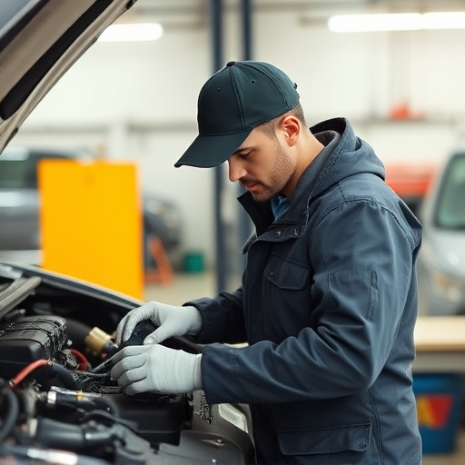 auto technician working