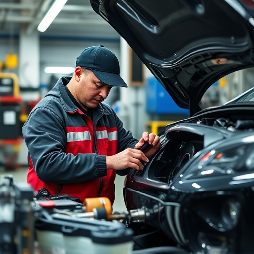 auto technician working