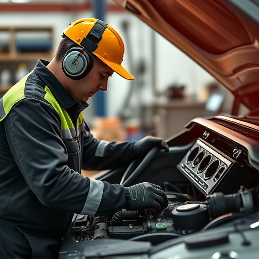 auto technician working