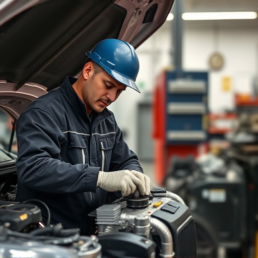 auto technician working