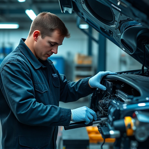 auto technician working
