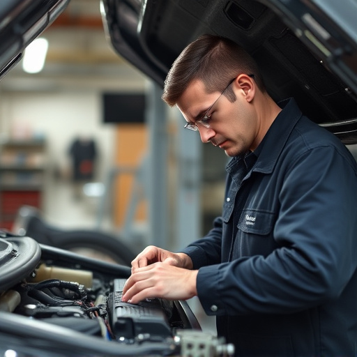 auto technician working
