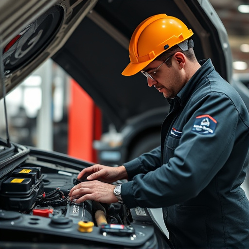 auto technician working