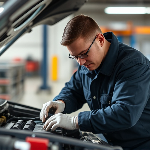 auto technician working