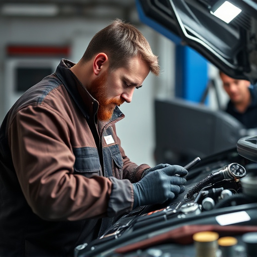 auto technician working