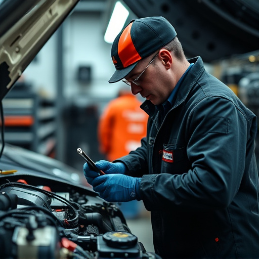 auto technician working
