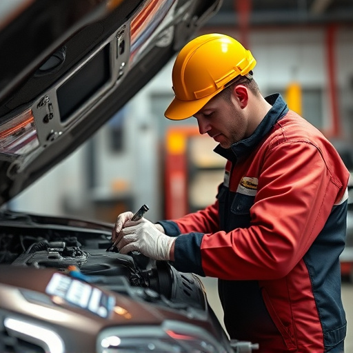 auto technician working