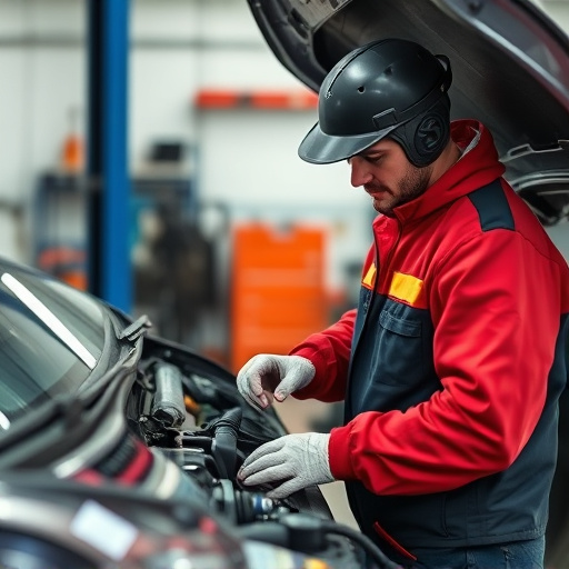 auto technician working