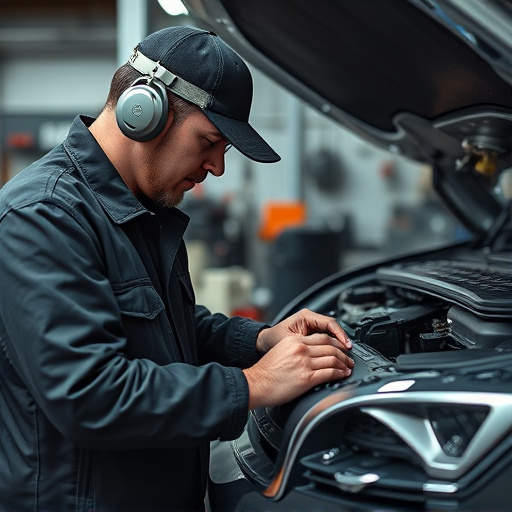 auto technician working