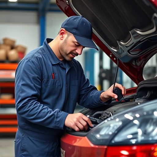 auto technician working